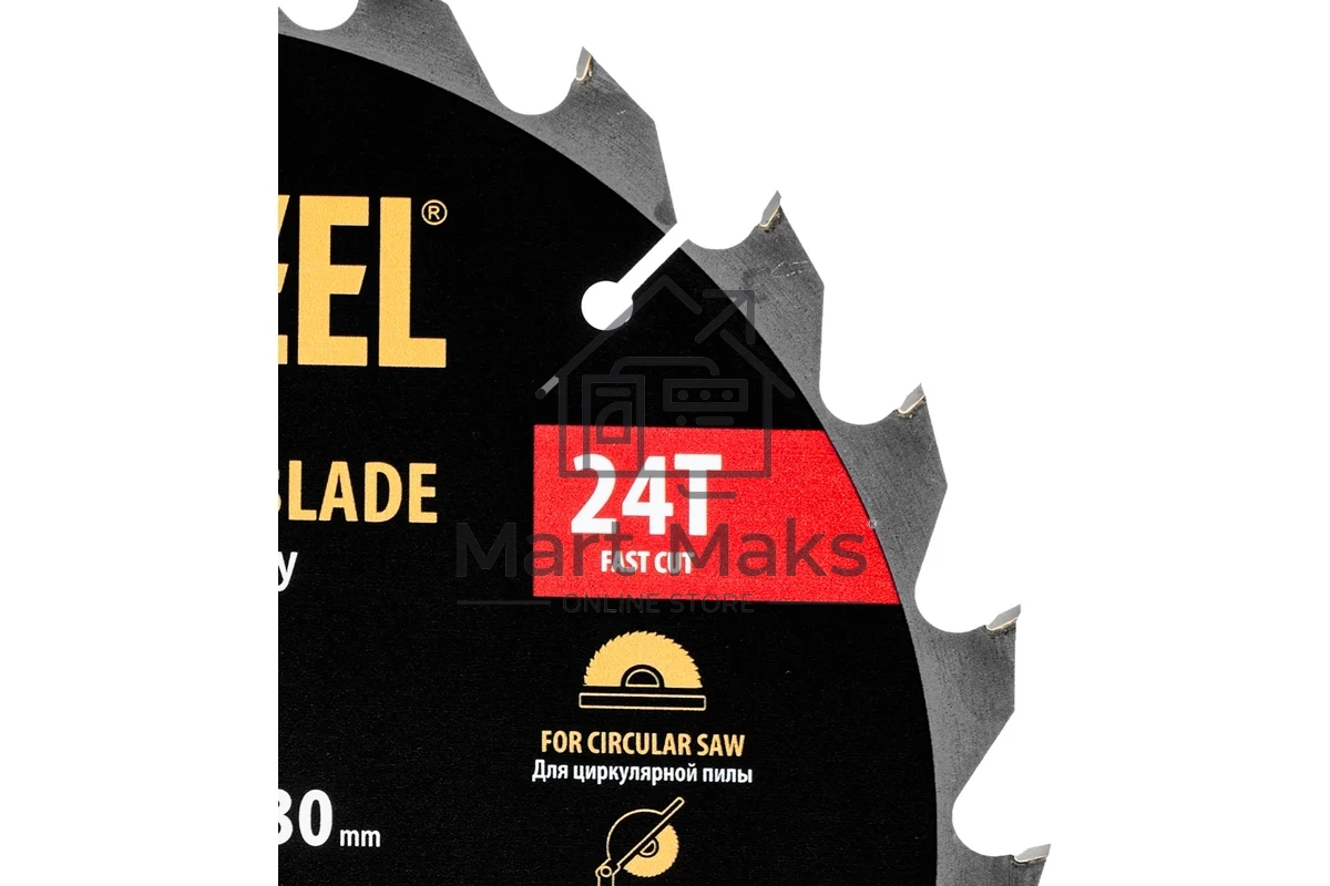 Пильный диск по дереву Denzel ф250 х 30 мм, 24 зубьев 733567