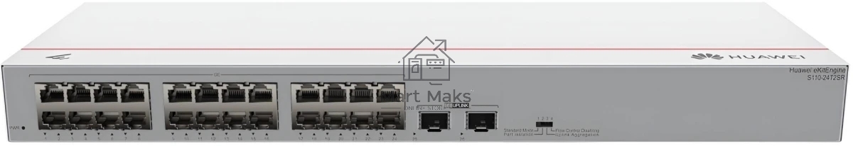 Коммутатор Huawei S110-24T2SR, 24×1 Гбит/с + 2×1 Гбит/с SFP, неуправляемый