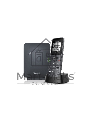 Беспроводная телефонная IP-DECT-система YEALINK W71P (база W70B+трубка W71H) до 10 SIP-аккаунтов, до 10 трубок на базу, до 20 вызовов, шт