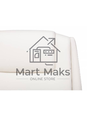 Кресло руководителя Бюрократ _DUKE белый, кожа, крестовина металл/дерево