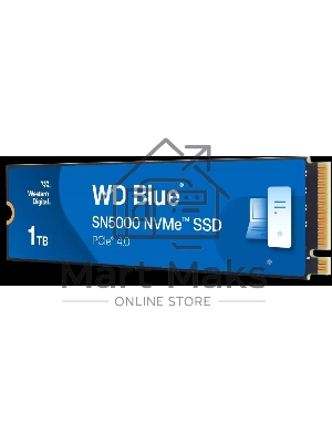 Накопитель SSD Western Digital WD Blue SN5000, 1Tb, PCIe 4.0 x4, M.2 2280, NVMe, R/W 5150/4900
