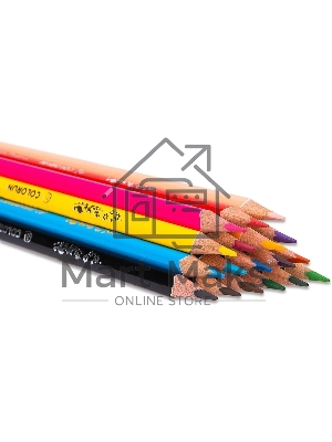 Карандаши цветные Deli EC00310 ColoRun, тополь, 18 цветов, коробка с европодвесом