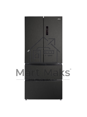 Холодильник Korting KNFF 82535 XN черная нержавеющая сталь трехкамерный 354/186л морозилка снизу