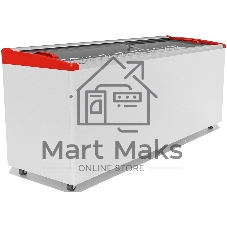 Морозильный ларь FROSTOR GELLAR FG 700 E, белый/красный, 590л, 7 корзин