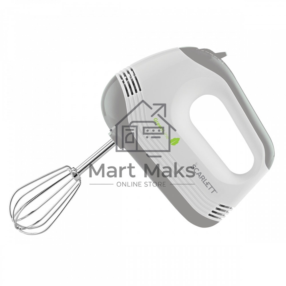 Миксер Scarlett SC-HM40S17 (Green Line) Мощность, Вт: 300; Количество скоростных режимов: 5; Режим TURBO