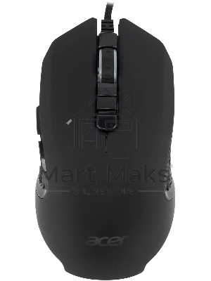 Мышь проводная Acer OMW160 черный, 6400 dpi, USB, кнопки - 8