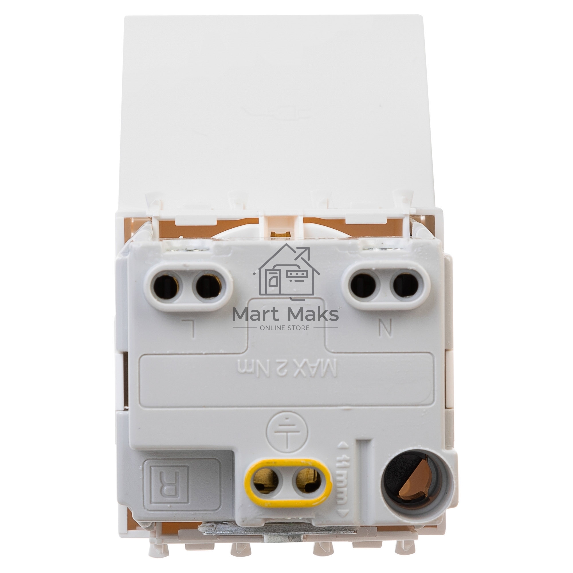 Розетка с крышкой модульная DKC 4400012 2P+E, с з/ш, 