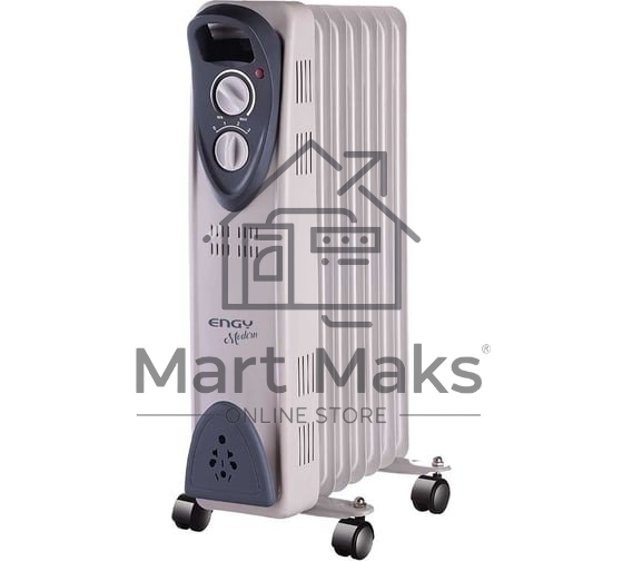 Масляный обогреватель Engy EN-2207 Modern (7 секций) белый, 1500 Вт, 15 м2, термостат