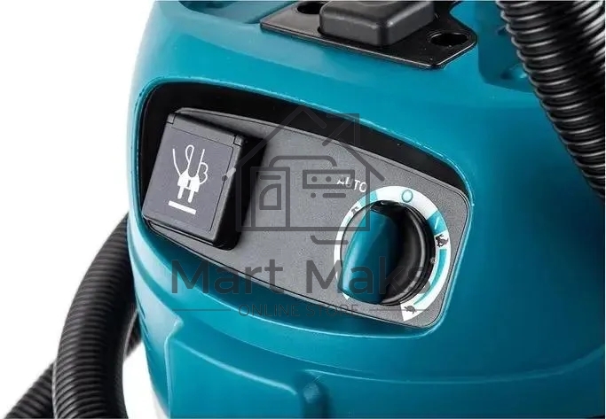 Строительный пылесос Makita VC3012L синий, 1200 Вт, уборка сухая/влажная, пылесборник мешок/контейнер, 30 л