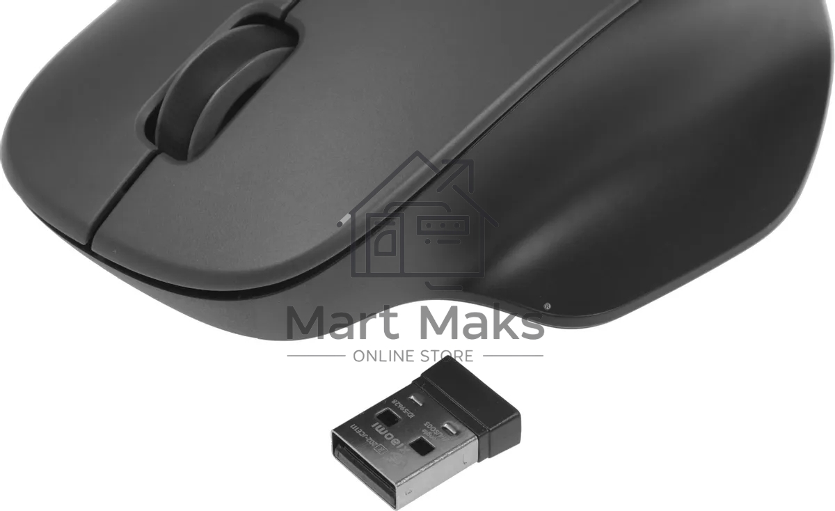 Мышь беспроводная Xiaomi Wireless Mouse Comfort Edition черный, 1200 dpi, радиоканал, USB, кнопки - 3