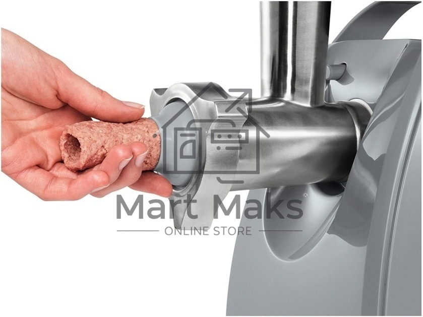 Мясорубка электрическая Bosch MFW 66020 белый/серый, 1800 Вт, 3.0 кг/мин, насадки - 5