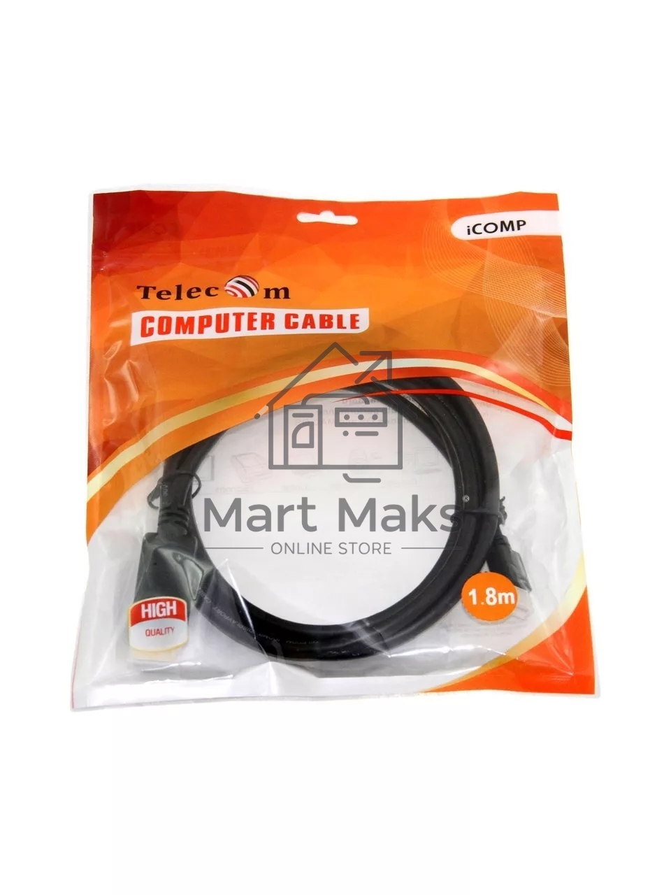 Кабель-переходник Telecom (TA682-1.8M) 4K*60Hz 1.2V Mini DisplayPort M <--> Display Port M 1,8м [6926123463314]
