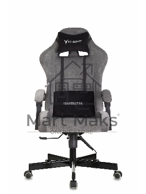 Кресло игровое Knight Terminator серый Light-19, крестов. металл