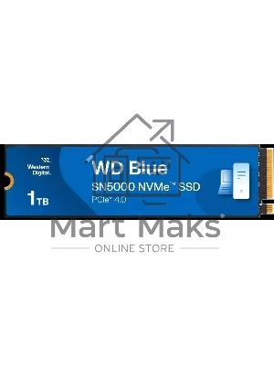 Накопитель SSD Western Digital WD Blue SN5000, 1Tb, PCIe 4.0 x4, M.2 2280, NVMe, R/W 5150/4900
