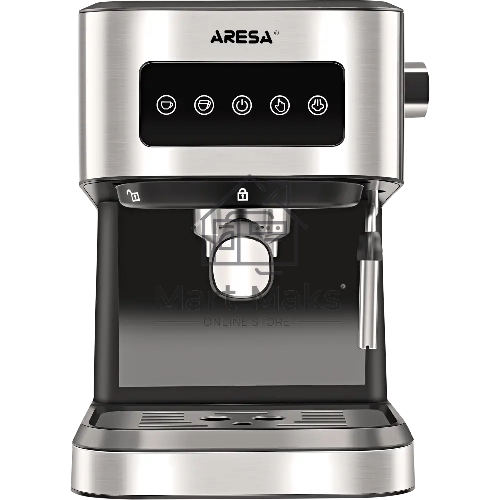 Кофеварка рожковая ARESA AR-1612 черный, исп. кофе - молотый, 1,5 л, 1100 Вт, 15 бар