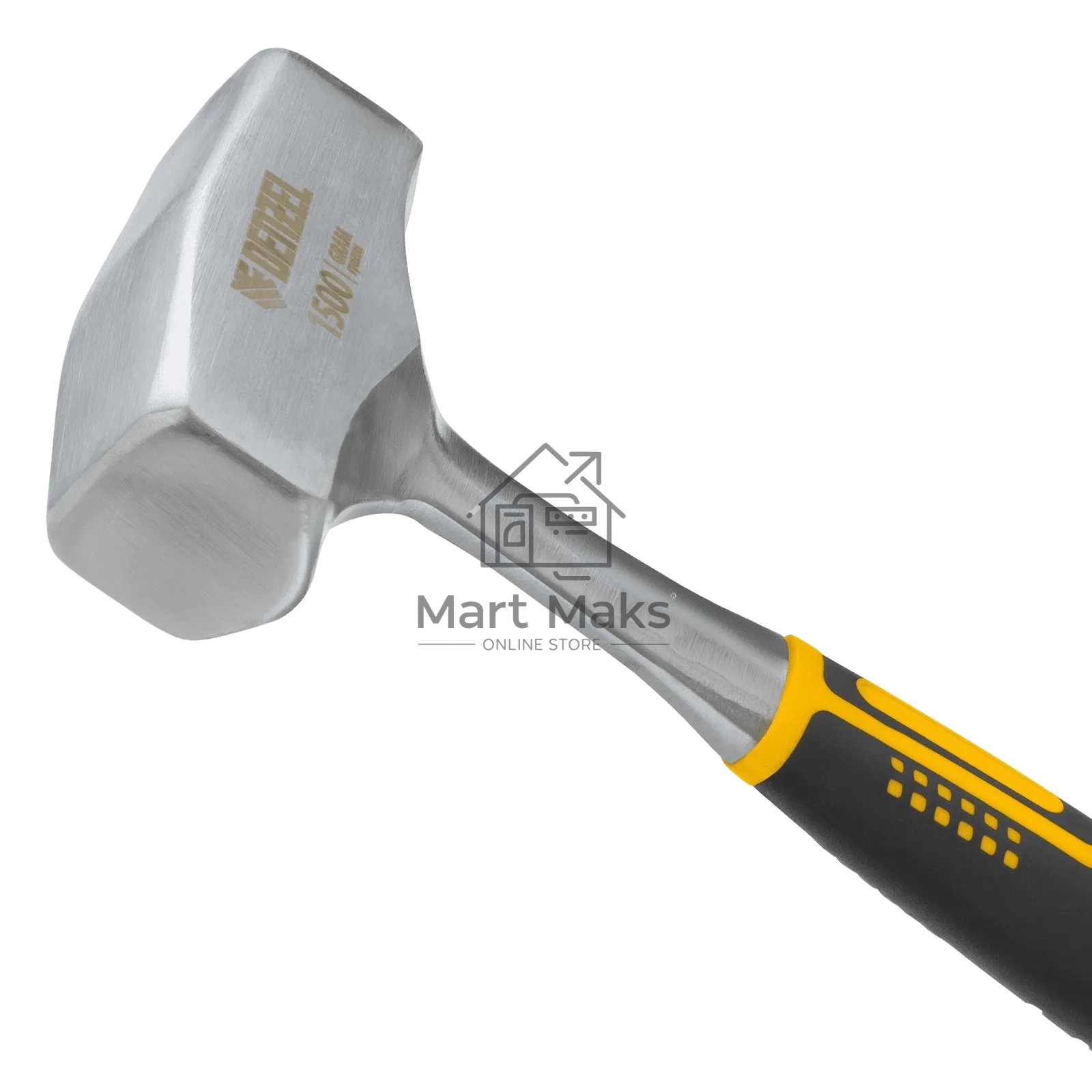 Кувалда Denzel 1,5 кг, цельнометаллическая, двухкомпонентная рукоятка