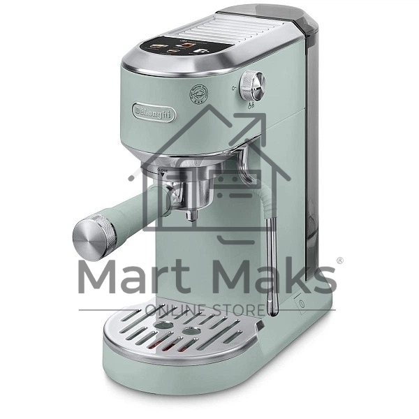 Кофеварка рожковая Delonghi EC890.GR зеленый, молотый, 1,1 л, 1450 Вт, 15 бар