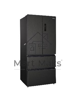 Холодильник Korting KNFF 82535 XN черная нержавеющая сталь трехкамерный 354/186л морозилка снизу