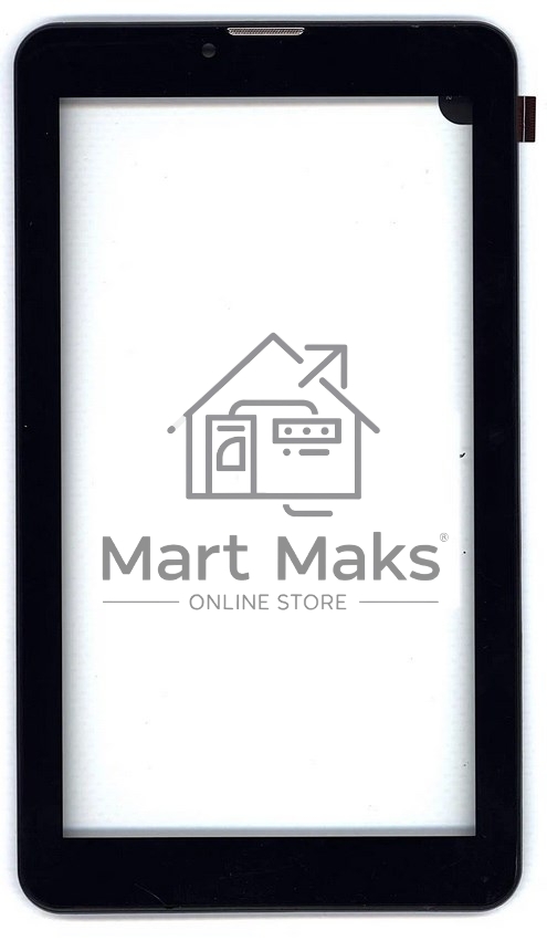 Сенсорное стекло (тачскрин) для Irbis TZ71, черное с рамкой