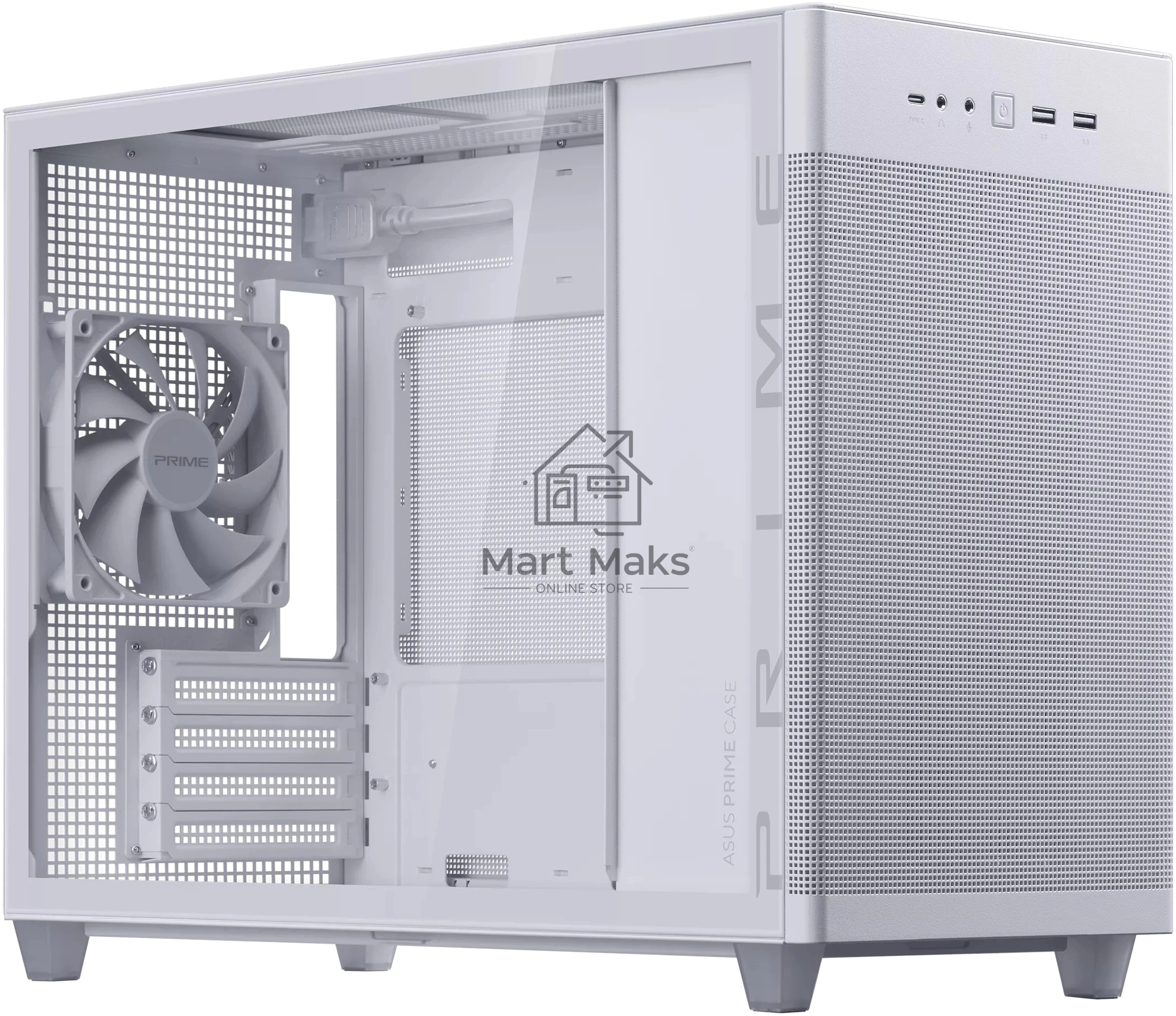 Компьютерный корпус Asus AP201 PRIME CASE TG WHITE AP201/WHT/TG