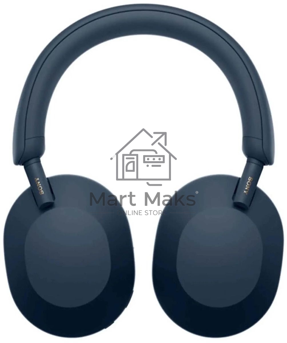 Наушники мониторные Sony WH-1000XM5, 1.2м, Buetooth, синий