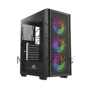 Компьютерный корпус Redragon Paktis3 ITX/Micro-ATX/ATX,3кул12см,черый