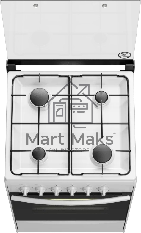Плита комбинированная Darina 1B KM 441 301 W белый/черный, конфорок 4 шт, духовка 50 л, 50 см x 85 см x 53 см