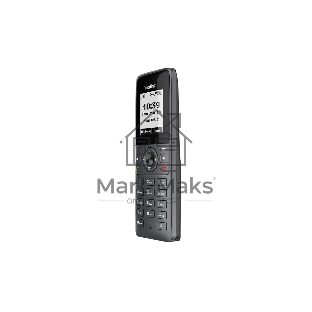 Беспроводная телефонная IP-DECT-система YEALINK W71P (база W70B+трубка W71H) до 10 SIP-аккаунтов, до 10 трубок на базу, до 20 вызовов, шт