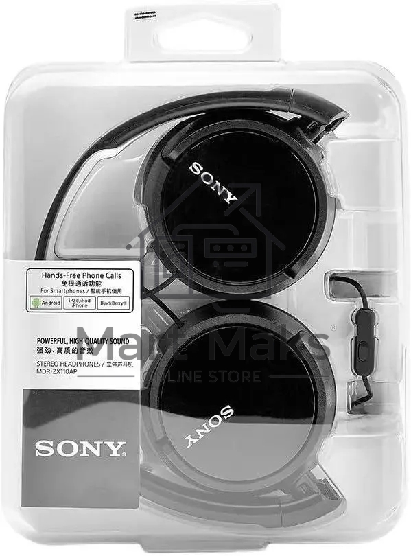 Наушники SONY MDR-ZX110AP черный