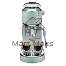 Кофеварка рожковая Delonghi EC890.GR зеленый, молотый, 1,1 л, 1450 Вт, 15 бар