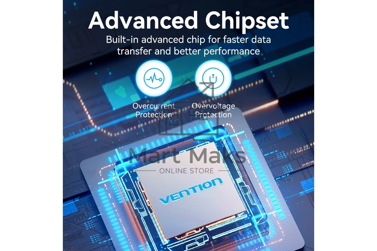 Концентратор Vention OTG USB 3.0 на 7 портов черный