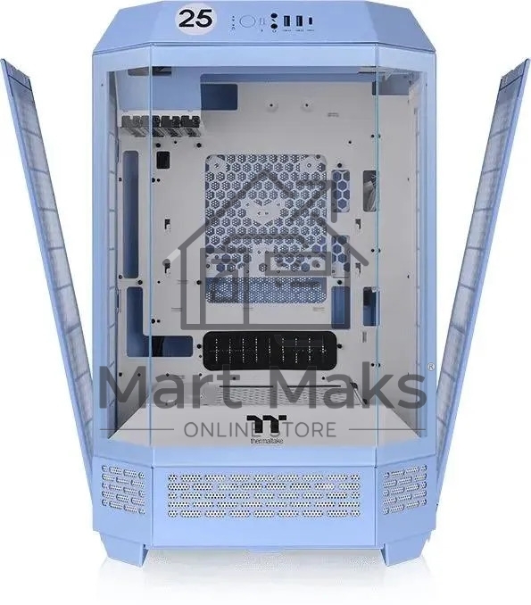 Компьютерный корпус Thermaltake The Tower 300 Hydrangea голубой без БП miniITX 8x120mm 6x140mm 2xUSB3.0 audio bott PSU