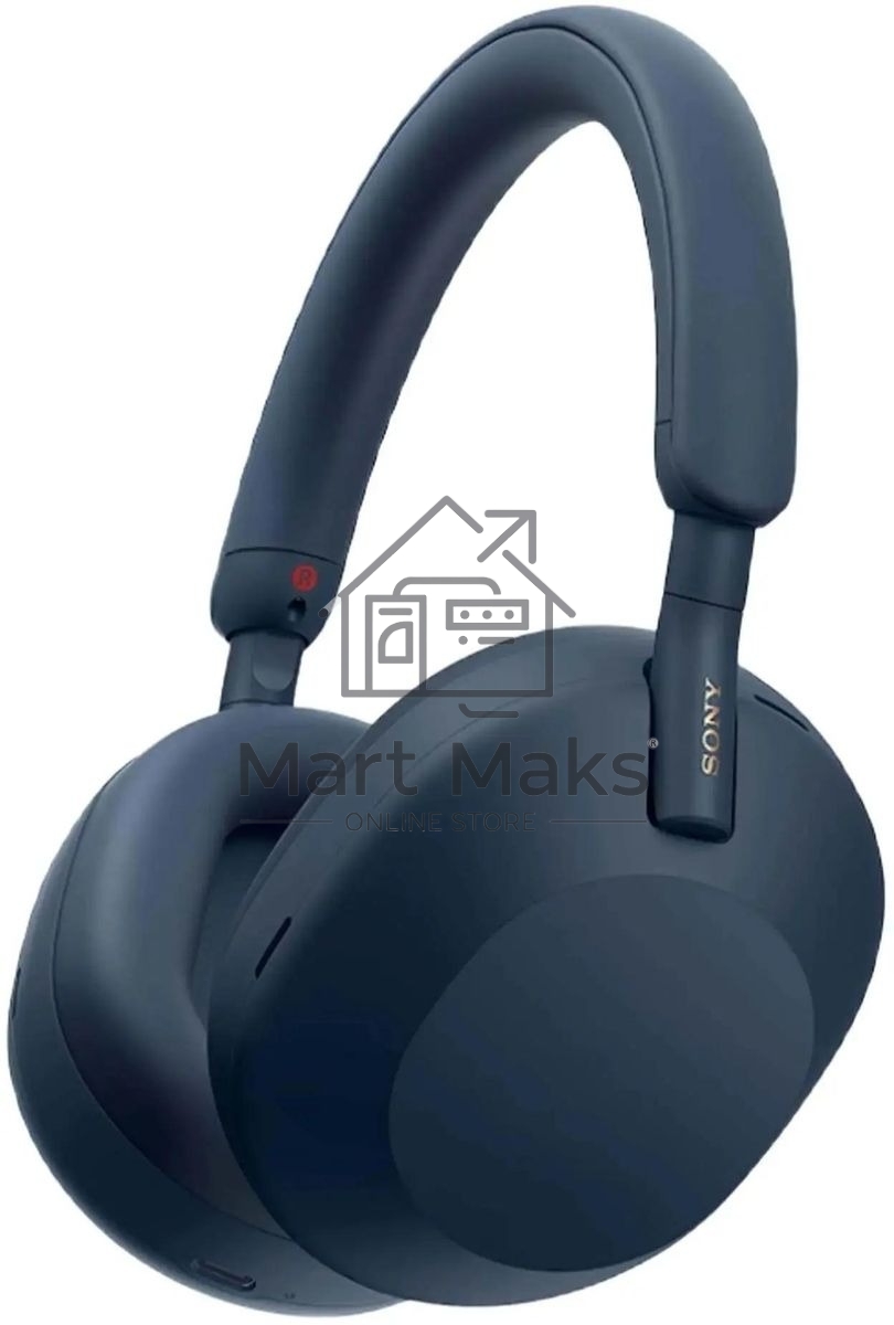 Наушники мониторные Sony WH-1000XM5, 1.2м, Buetooth, синий