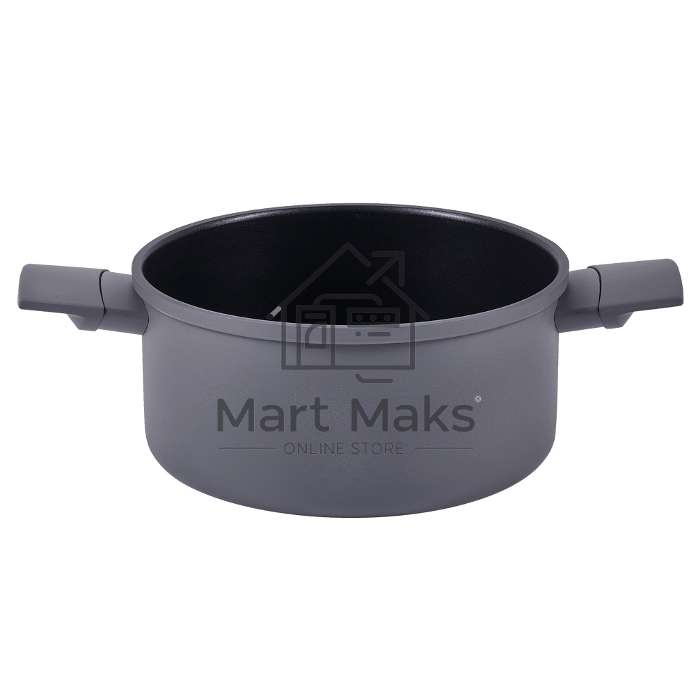 Кастрюля Maunfeld ASTRID MF24ASTR1CR из кованого алюминия со стеклянной крышкой, 24см, 4.6 л