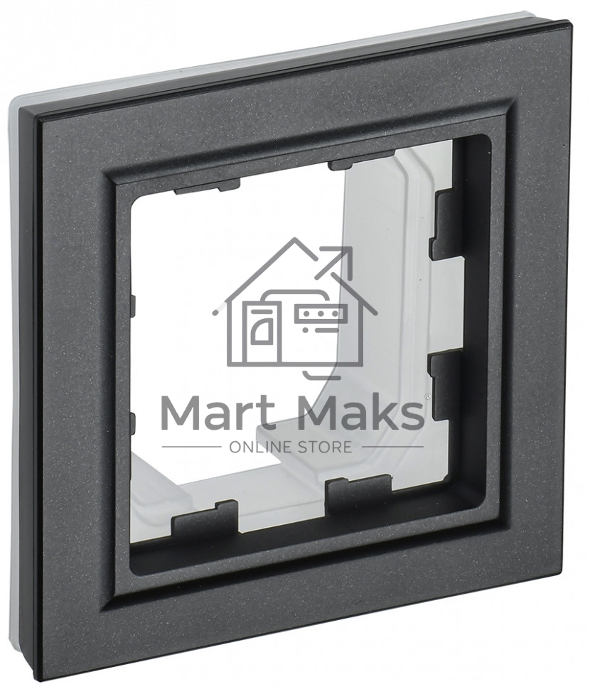 Рамка 1-местная IEK BRITE РУ-1-БрЧ-44 IP44 черный