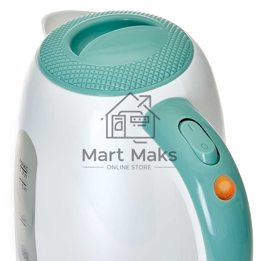 Чайник электрический DELTA DL-1106 белый с мятным