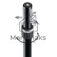 Стойка для акустической системы K&M 21467-000-55 высота от 1370 до 2170 мм, диаметр трубы 35 мм, система Ring Lock для жесткой фиксации АС, материал - алюминий, цвет черный