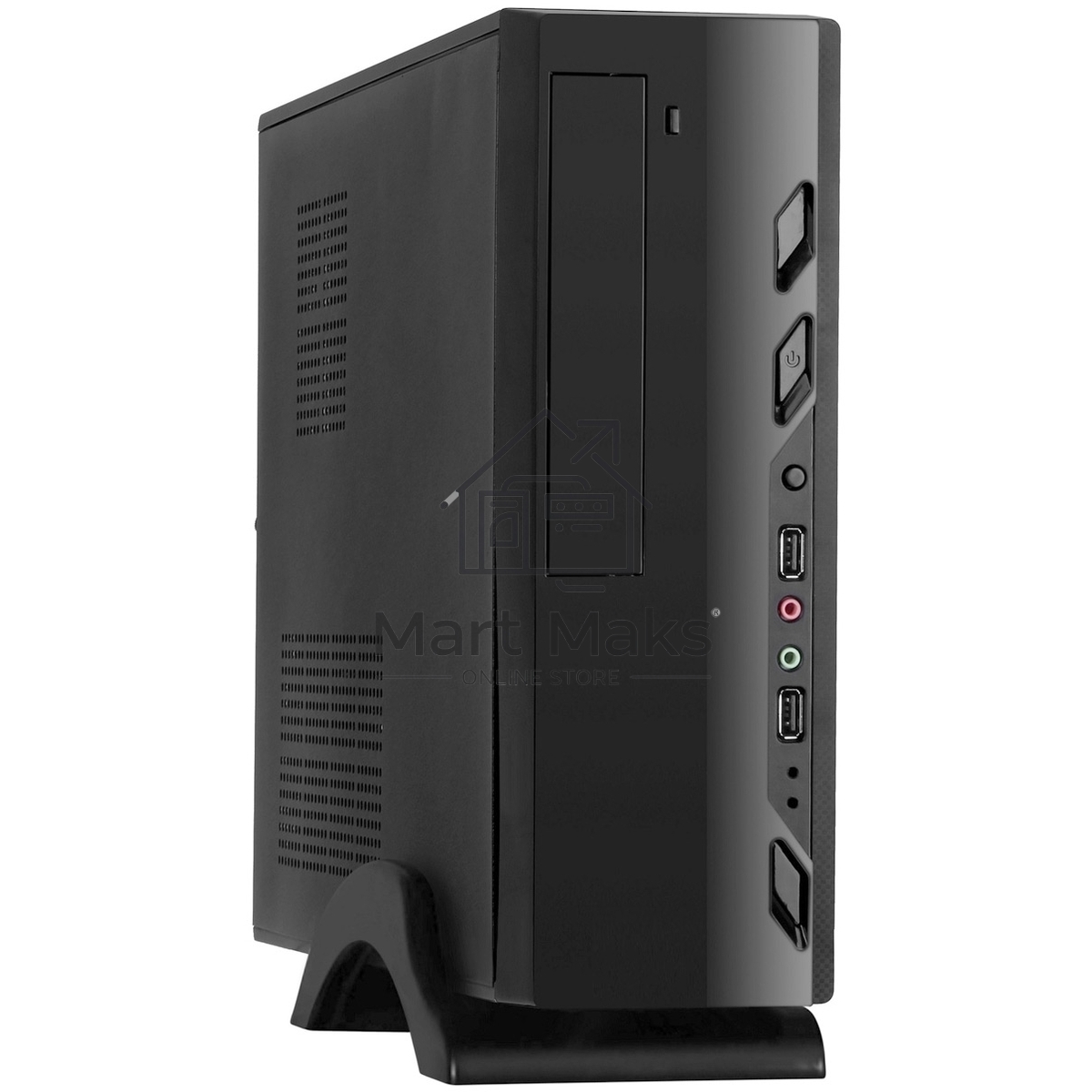 Компьютерный корпус Exegate EX268693RUS Компьютерный корпус MiniITX Exegate MI-208 Black, miniITX/mATX, <M300, 80mm>, 2*USB, Audio