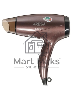 Фен ARESA AR-3214 коричневый/черный, 1250 Вт, компактный