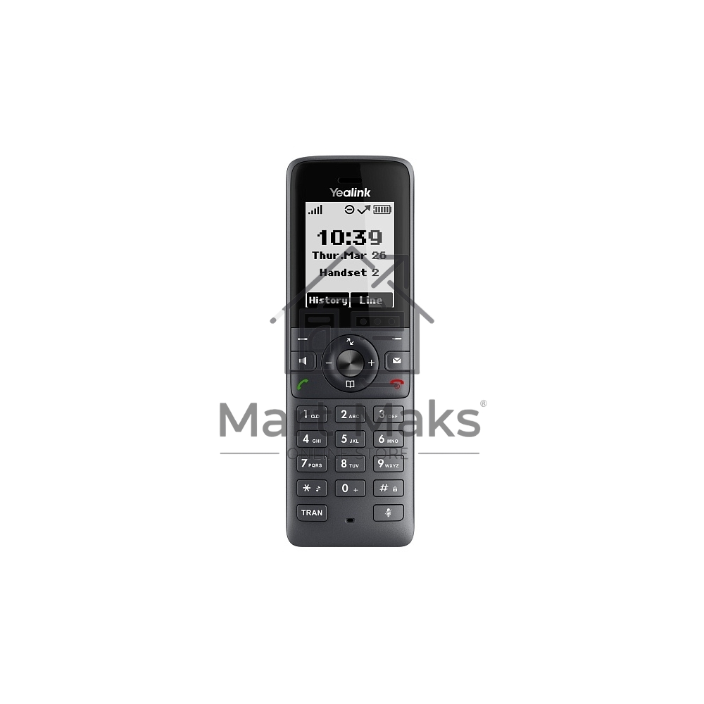 Беспроводная телефонная IP-DECT-система YEALINK W71P (база W70B+трубка W71H) до 10 SIP-аккаунтов, до 10 трубок на базу, до 20 вызовов, шт