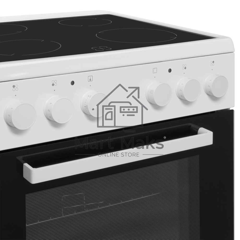 Плита электрическая Maunfeld MEC65CW07 белый, конфорок 4 шт, духовка 60 л, 60 см x 85 см x 60 см