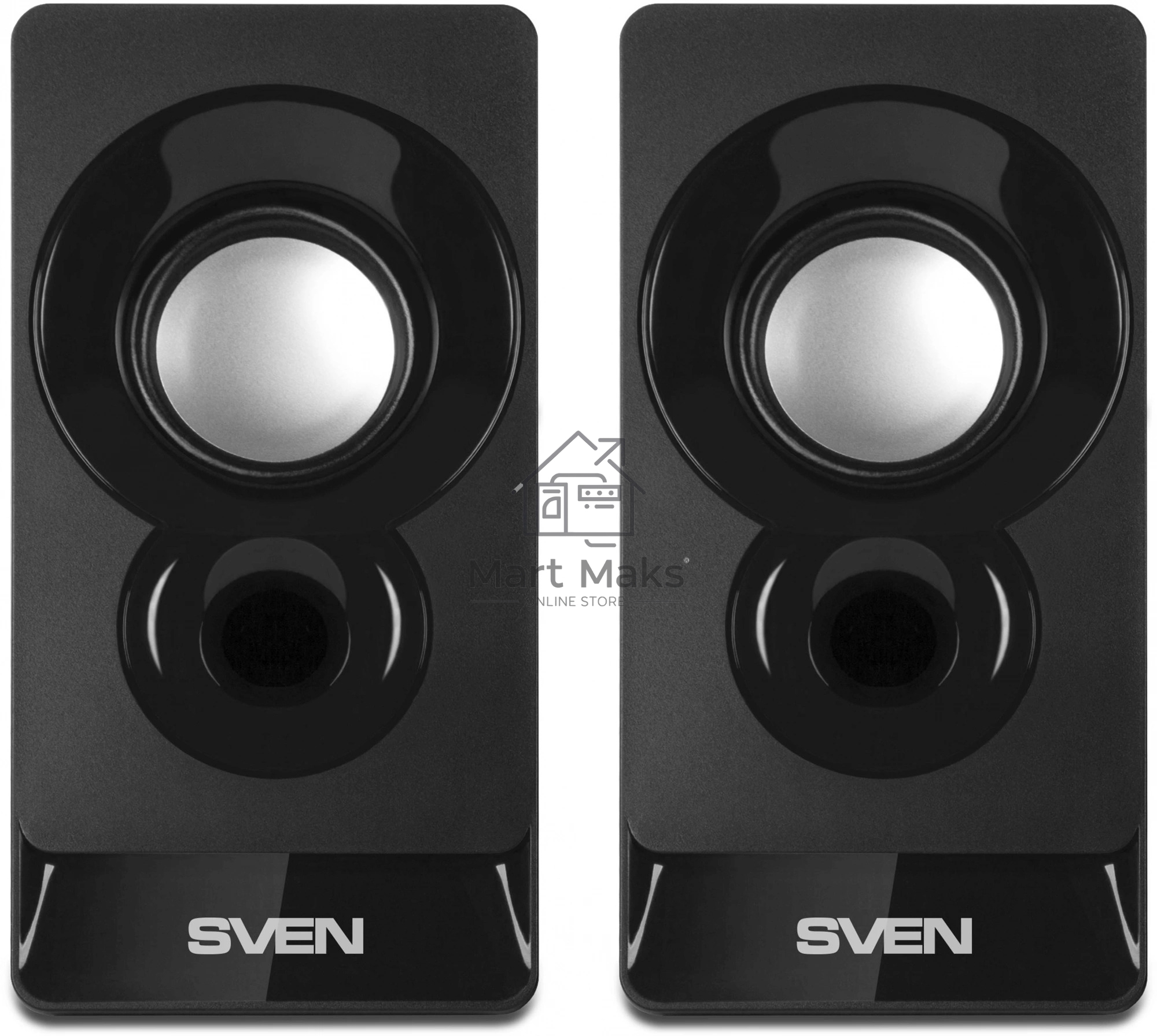 Колонки Sven 300 2.0 черный 6Вт