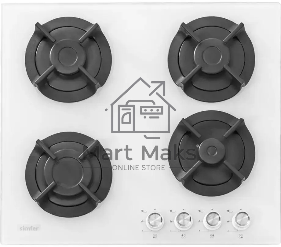 Газовая варочная поверхность Simfer H60N40W416 независимая, белый