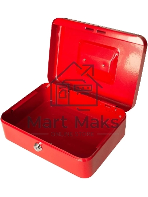 Ящик для денег Silwerhof 90x250x180 красный сталь