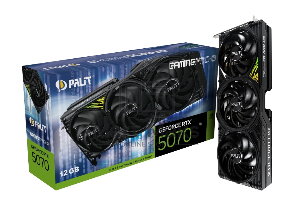 Видеокарта Palit PA-RTX5070 GAMINGPRO-S 12GB RTX5070 12Gb 192bit GDDR7 2325/28000 HDMIx1 DPx3 HDCP Ret