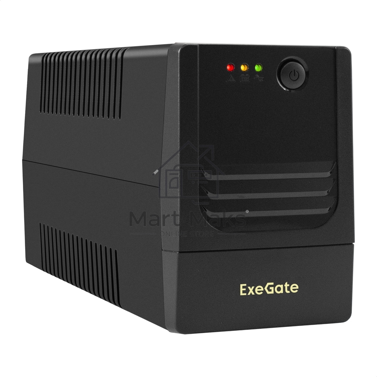 Источник бесперебойного питания ExeGate Power NB-500.LED.AVR.2SH.USB (500VA/300W, LED, AVR, 2*Schuko, USB, батарея 12V 4.5Ah, Black)