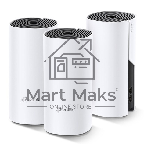 Бесшовный Mesh роутер TP-Link Deco M4 (DECO M4(3-PACK)) AC1200 10/100/1000BASE-TX (упак.:3шт)