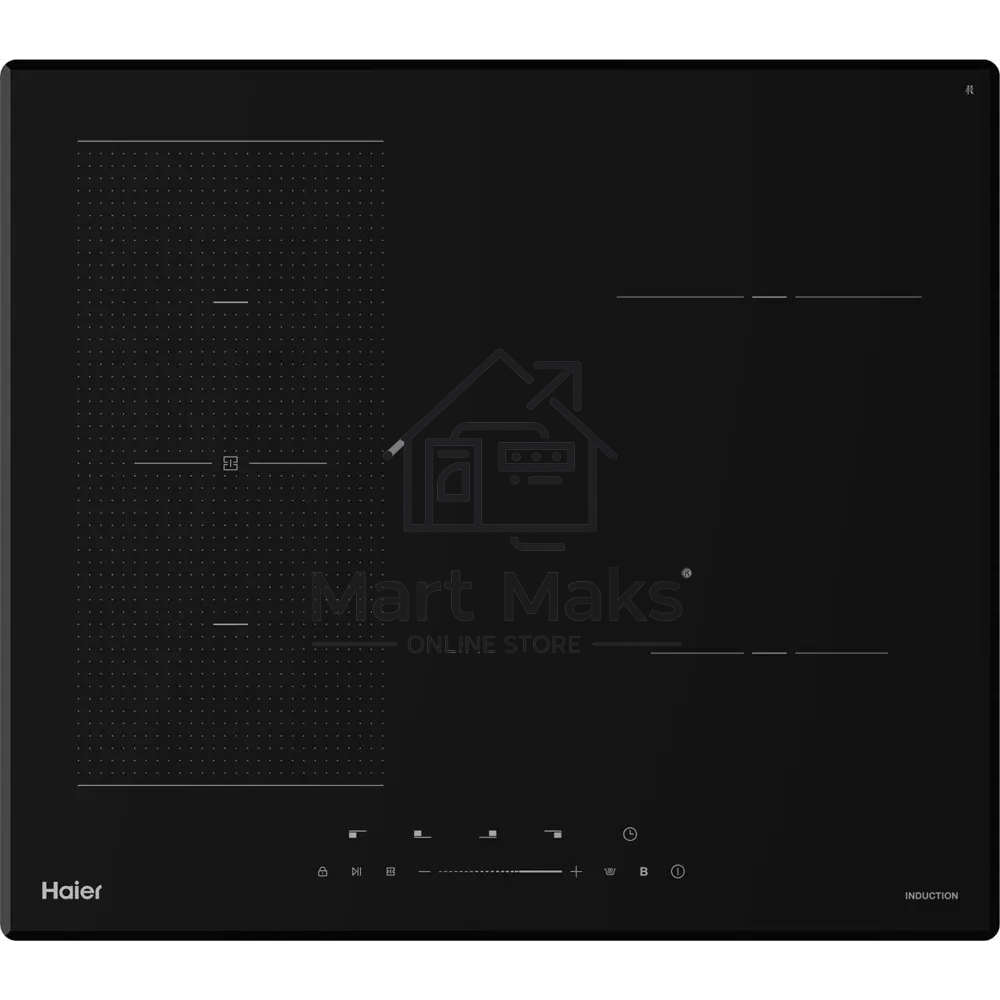 Индукционная варочная поверхность Haier HHX-Y64TFVB, 4 конфорки, с зоной расширения, стеклокерамика, 7000 Вт