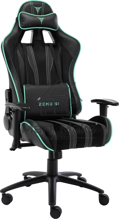 Кресло игровое Zone 51 Gravity экокожа/ткань с подголов. крестов. сталь