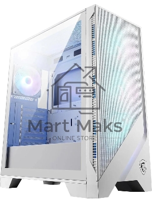 Компьютерный корпус MSI MAG Forge 320R Airflow белый без БП ATX 4x120мм 2xUSB 3.0 audio bott PSU